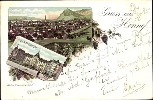 Vorläufer Litho Bad Honnef am Rhein, Gesamtansicht, Sanatorium