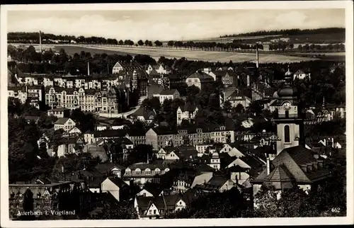 Ak Auerbach im Vogtland, Panorama