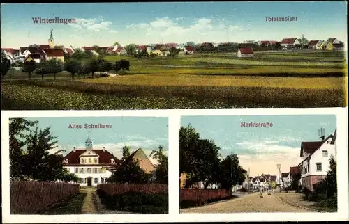 Ak Winterlingen Schwäbische Alb, Marktstraße, altes Schulhaus, Totalansicht