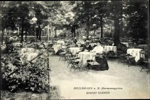 Ak Heilbronn am Neckar, Harmoniegarten, Gasthaus