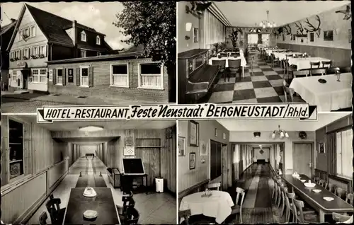 Ak Bergneustadt, Hotel Feste Neustadt, Speisesaal