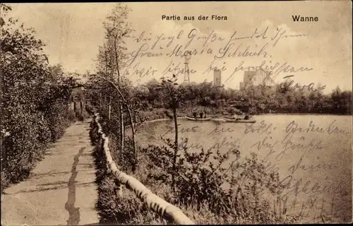 Ak Wanne Herne im Ruhrgebiet, Partie aus der Flora