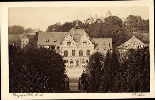 Ak Bergisch Gladbach in Nordrhein Westfalen, Blick auf Rathaus, Vorderansicht