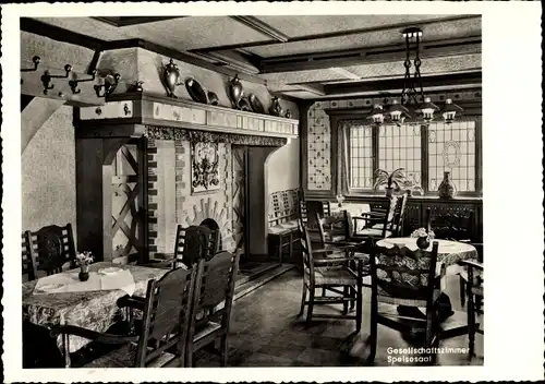 Ak Unterbruch Heinsberg in Nordrhein Westfalen, Altes Brauhaus, Gesellschaftszimmer, Speisesaal