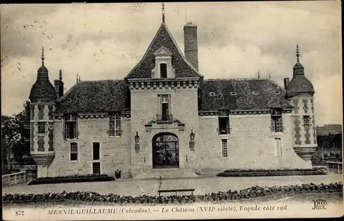 Ak Le Mesnil Guillaume Calvados, le Château, facade côté sud