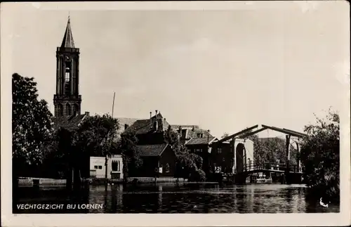 Ak Loenen aan de Vecht Utrecht, Vechtgezicht, Kerk