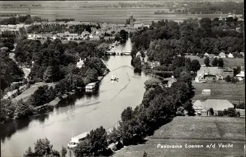 Ak Loenen aan de Vecht Utrecht, Vogelvlucht