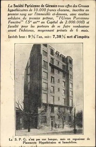 Ak Paris VIII., La Societe Parisienne de Gerance, Rue de Moscou