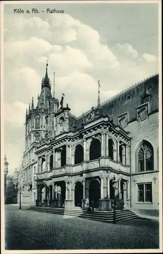 Ak Köln am Rhein, Rathaus, Loggia