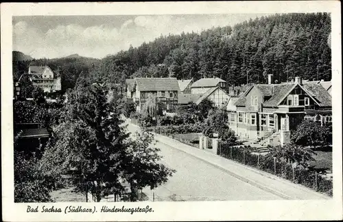 Ak Bad Sachsa im Harz, Hindenburgstraße