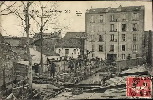 Ak Paris XIII., Inondations 1910, Hochwasser