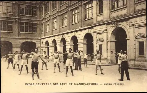 Ak Paris III., Ecole Centrale des Arts et Manufactures, Culture Physique, Rue Montgolfier