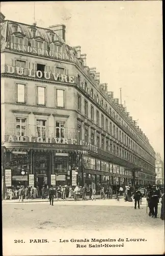 Ak Paris I., Les Grands Magasins du Louvre, Rue Saint Honore