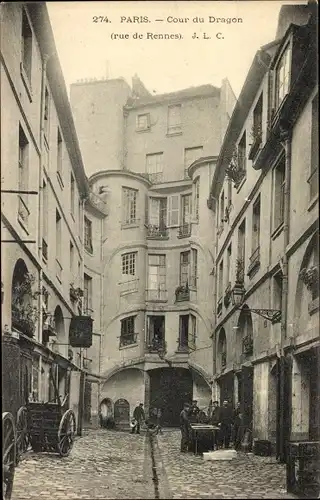 Ak Paris VI., Cour du Dragon, rue de Rennes