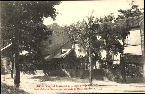 Ak Paris XIII Gobelins, Vieilles maisons de la porte d'Ivry