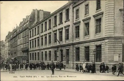 Ak Paris X., Les Ecoles, Rue de Marseille