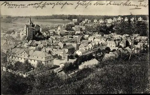 Ak Diez an der Lahn, Blick über den Ort