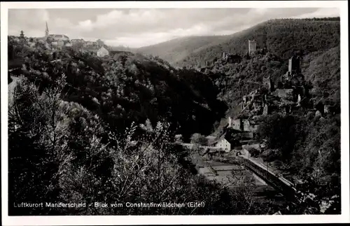 Ak Manderscheid in der Eifel, Blick vom Constantinwäldchen