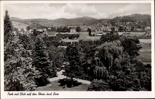 Ak Kripp Remagen am Rhein, Park mit Blick auf Rhein und Linz