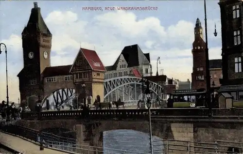 Ak Hamburg Mitte Altstadt, Neue Wandrahmsbrücke