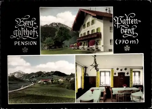 Ak Bergen im Chiemgau Oberbayern, Berggasthof Pattenberg