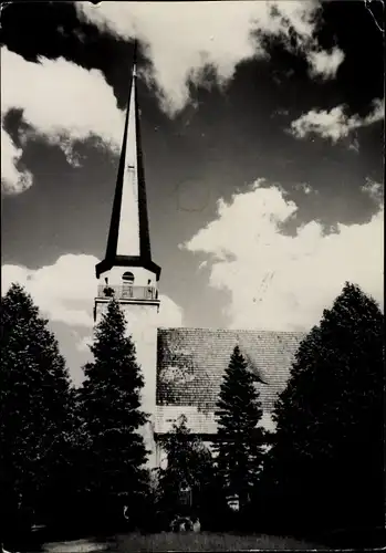 Ak Groß Köris im Kreis Dahme Spreewald, Teilansicht der Kirche