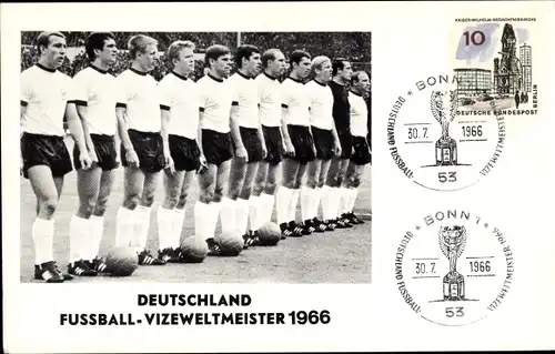 Ak Deutschland, Fußball Vizeweltmeister 1966, Spielstände, Endspiel England Deutschland 4 zu 2