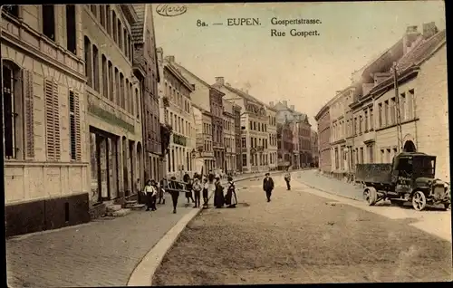 Ak Eupen Wallonien Lüttich, Gospertstraße, LKW