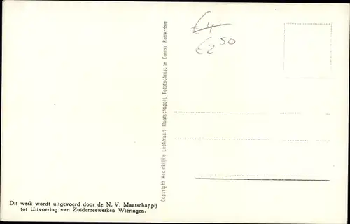 Ak Medemblik Nordholland Niederlande, Wieringermeerdijk, Vogelvlucht