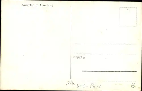 Ak Hamburger Hafen, Dampfschiff Monte Sarmiento der HSDG