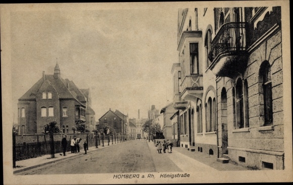 Ak Homberg am Rhein Duisburg im Ruhrgebiet, Königstraße Nr