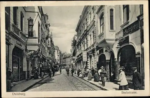 Ak Duisburg im Ruhrgebiet, Beekstraße