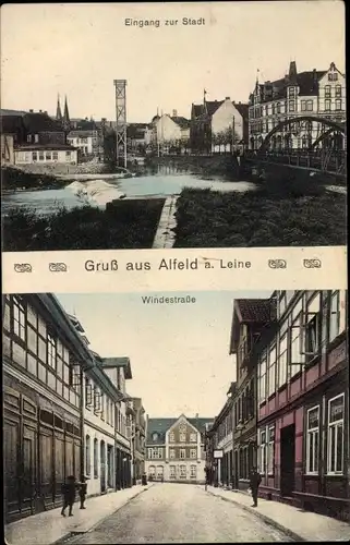 Ak Alfeld an der Leine, Eingang zur Stadt, Windestraße