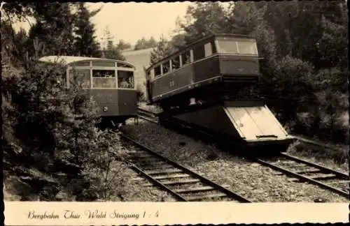 Ak Oberweißbacher Bergbahn, Thüringer Wald, Standseilbahn