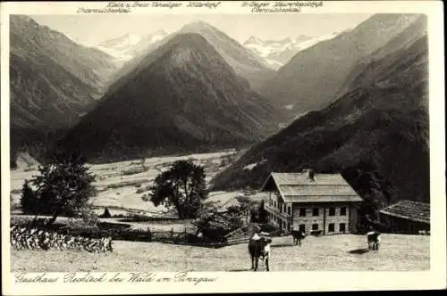 Ak Wald im Pinzgau in Salzburg, Gasthaus Rechteck, Rechtegg, Venedigerblick