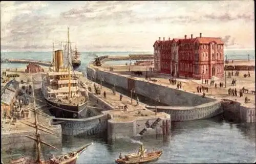 Ak Immingham North East Lincolnshire England, Deep Water Dock, Graving Dock, Entrance Lock