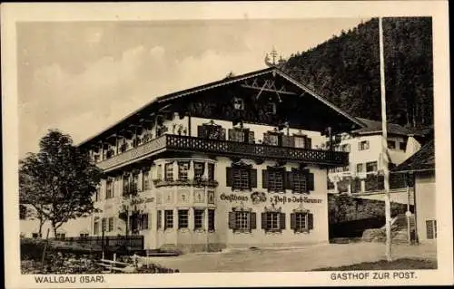 Ak Wallgau Oberbayern, Gasthof zur Post
