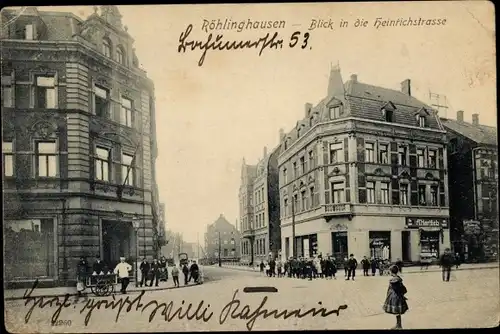 Ak Röhlinghausen Eickel Herne im Ruhrgebiet, Blick in die Heinrichstraße