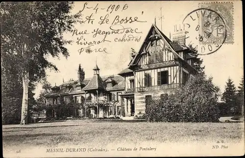Ak Le Mesnil Durand Calvados, Château de Pontallery
