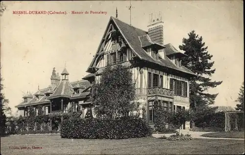 Ak Le Mesnil Durand Calvados, Manoir du Pontallery