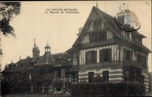 Ak Le Mesnil Durand Calvados, Château de Pontallery