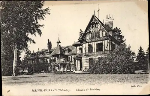 Ak Le Mesnil Durand Calvados, Château de Pontallery