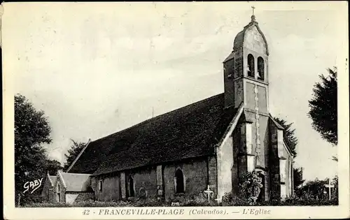 Ak Franceville Calvados, l'Église