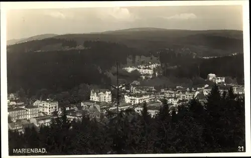 Foto Ak Mariánské Lázně Marienbad Region Karlsbad, Talblick