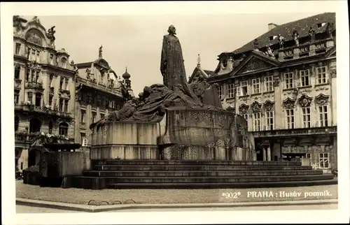 Ak Praha Prag Tschechien, Husuv pomnik, Jan Hus Denkmal