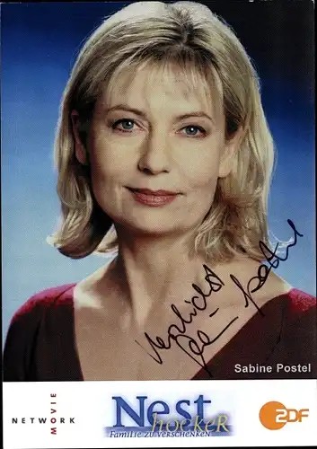 Ak Schauspielerin Sabine Postel, Portrait, Autogramm, 2DF