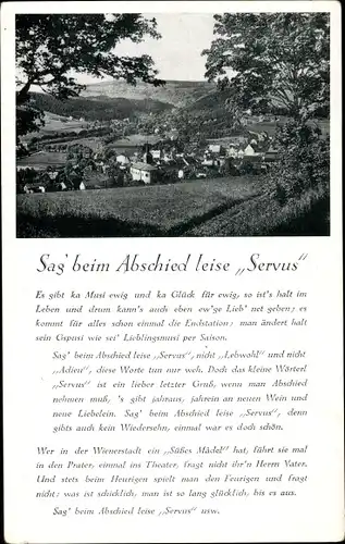Lied Ak Sag' beim Abschied leise Servus, Harry Hilm