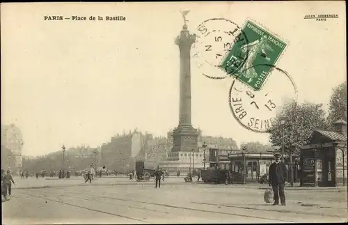 Ak Paris, Place de la Bastille