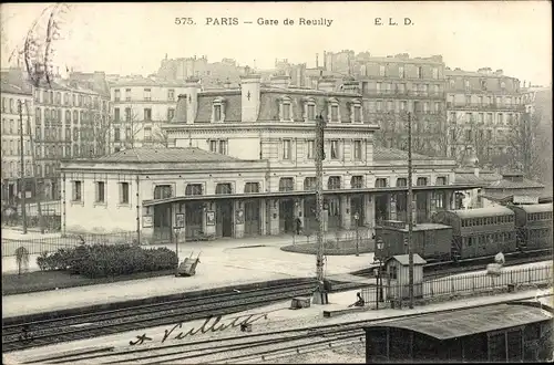 Ak Paris XII., Gare de Reuilly