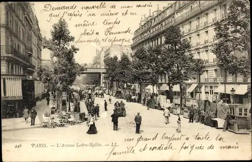 Ak Paris XI et XII, L'Avenue Ledru Rollin